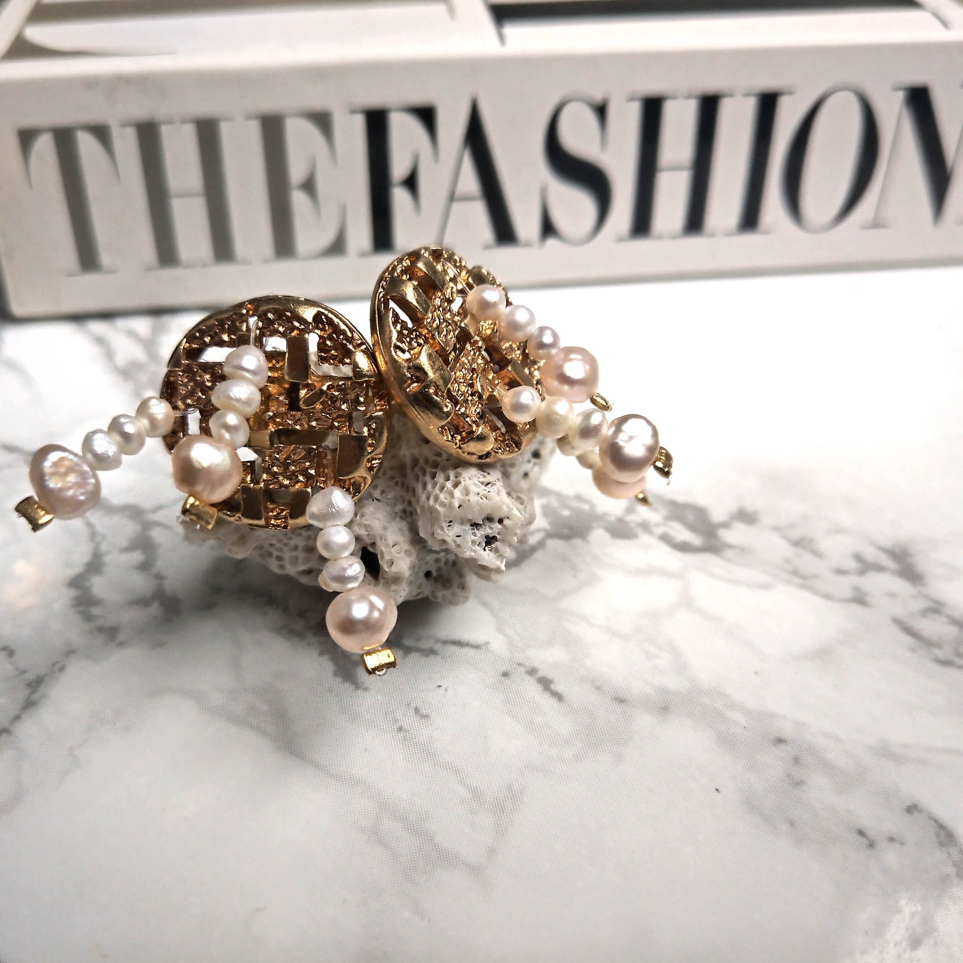 Rays of Sunshine Freshwater Pearl Studs Fashion Book -Camifolla