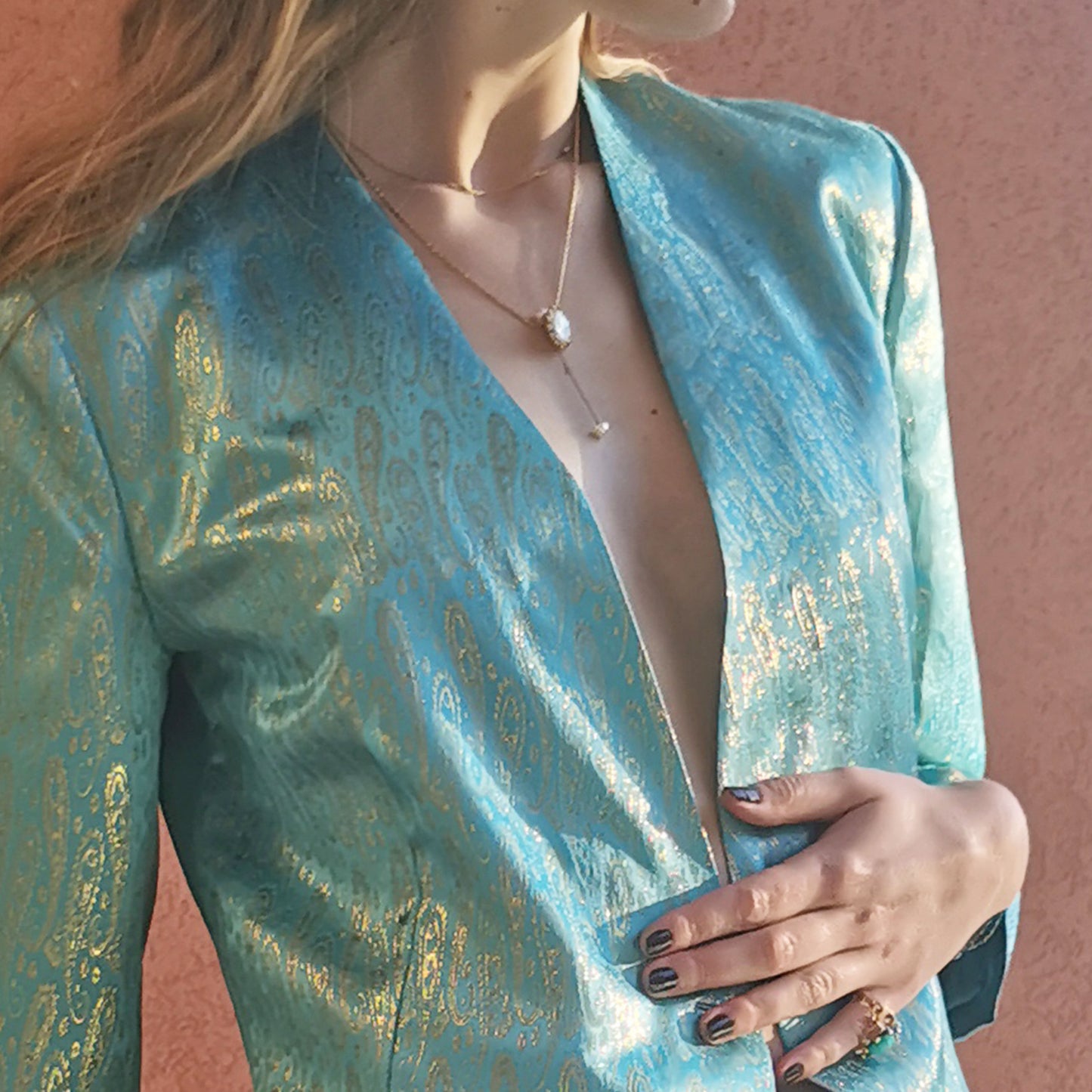 Double Pearl Camifolla signature Necklace worn on