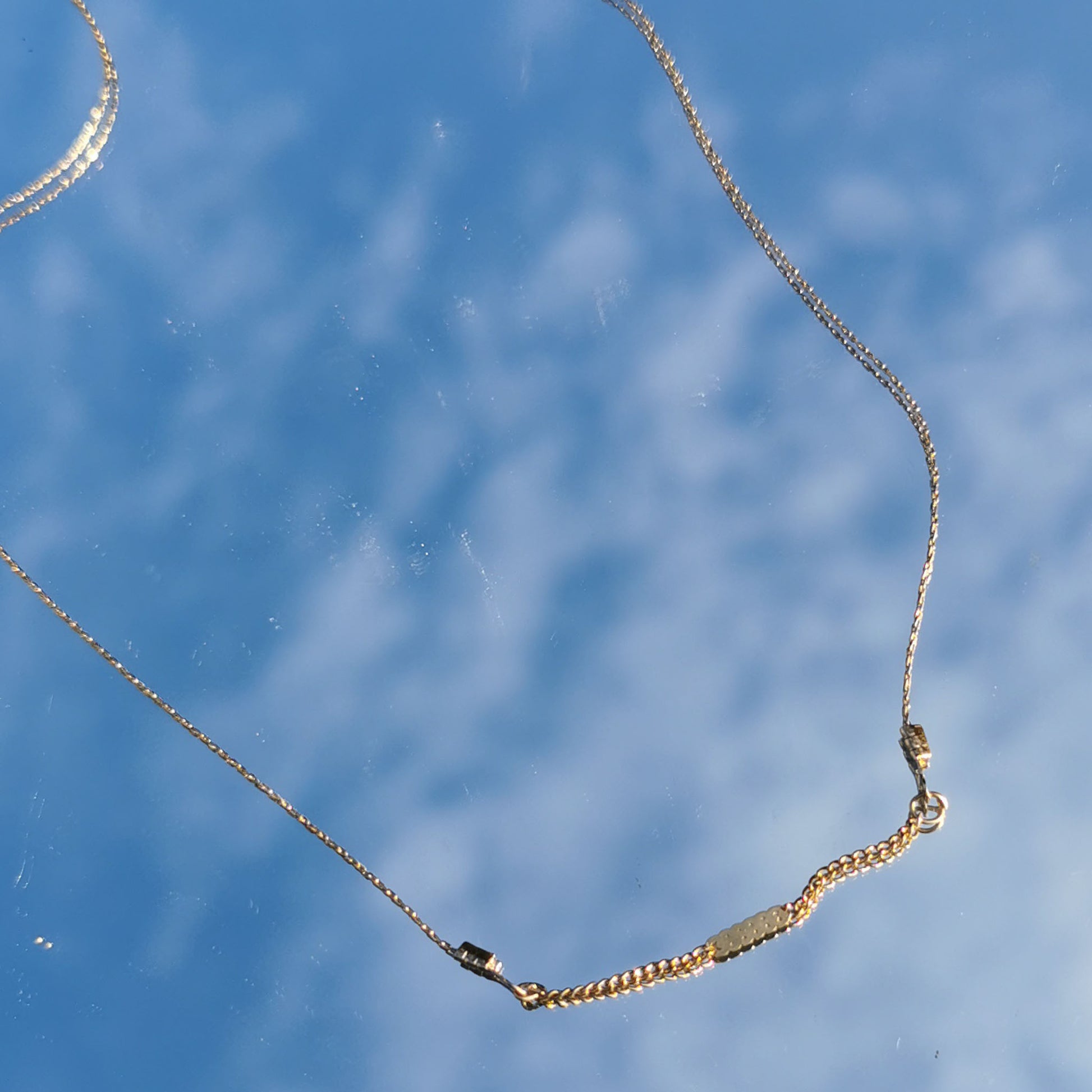 Take me To the Bar necklace with reflection