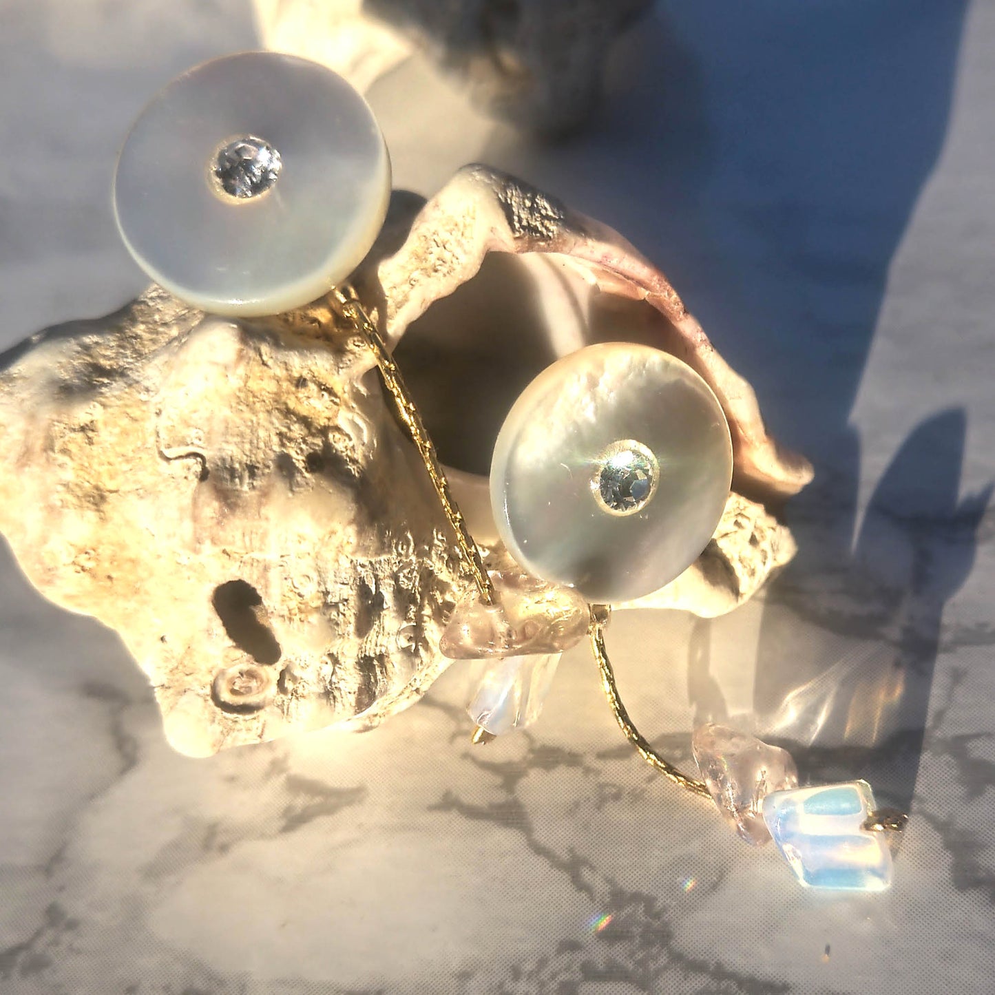 Valerie Rose Quartz Opal Shell