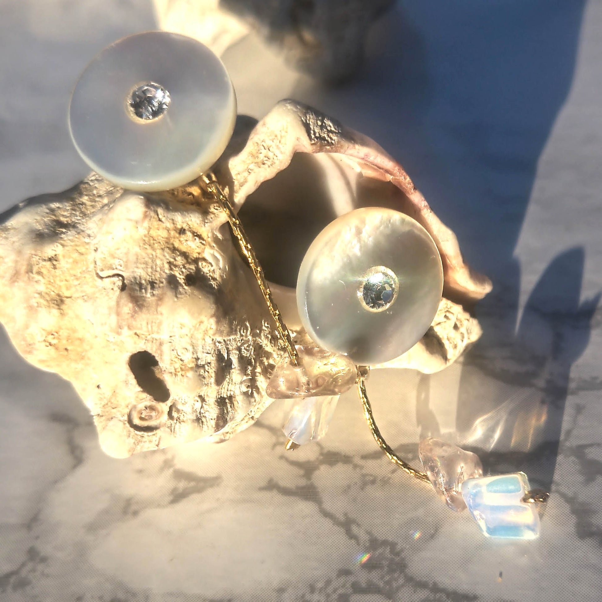 Valerie Rose Quartz Opal Shell